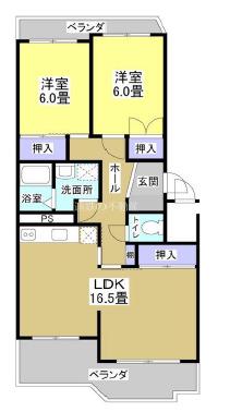 CLASSⅡ(2LDK/3階)の間取り写真