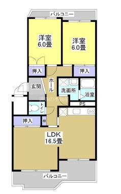 CLASSⅡ(2LDK/3階)の間取り写真