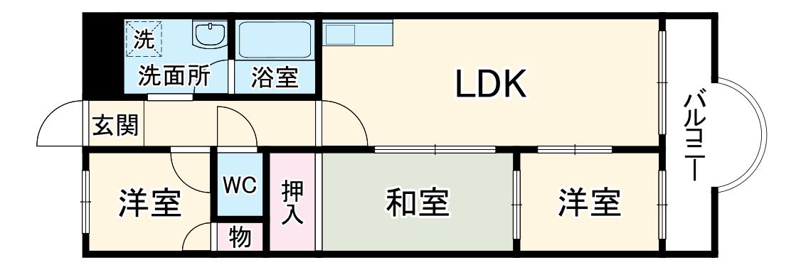 セントポーリア東豊中(3LDK/6階)の間取り写真