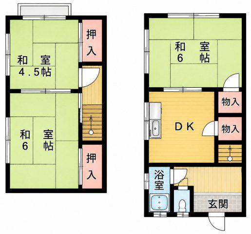 大阪モノレール本線 万博記念公園駅(大阪) 徒歩13分 2階建 築57年