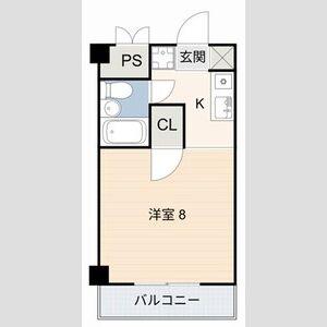 AIコンフォート小豆坂(1K/2階)の間取り写真