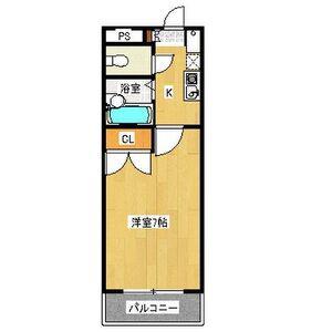 こばやしハイム(1K/2階)の間取り写真