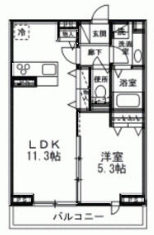 ヴィラクレール(1LDK/3階)の間取り写真