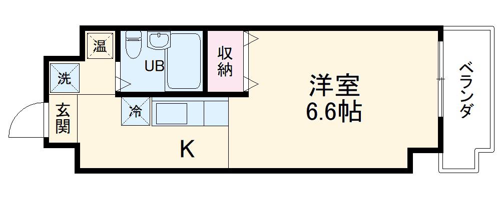 リュヴァン豊中柴原(ワンルーム/2階)の間取り写真