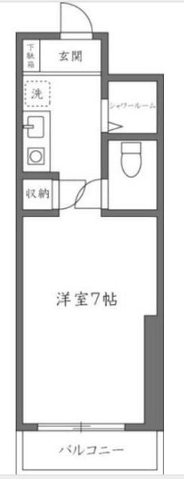 マンション・ル・レーヴⅠ(ワンルーム/3階)の間取り写真