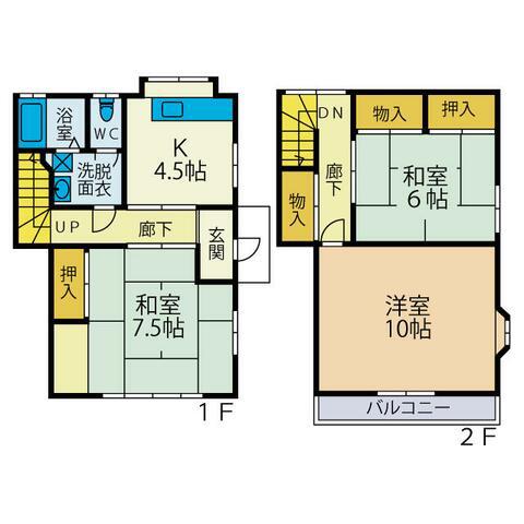 鳶尾５丁目テラスハウスＢ(3K)の間取り写真