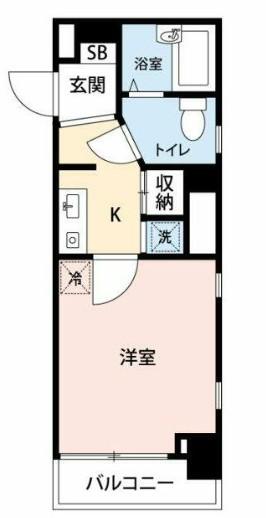 マイナビSTAY横浜反町(1K/5階)の間取り写真