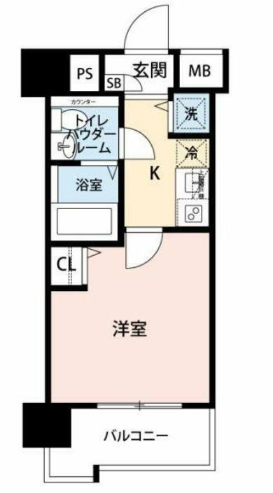 マイナビSTAY新横浜駅前(1K/6階)の間取り写真