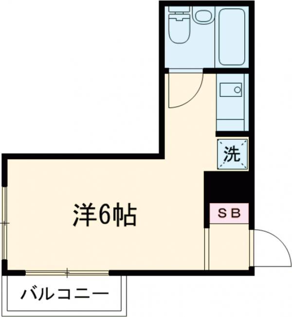 ライオンズマンション八王子第2(ワンルーム/2階)の間取り写真