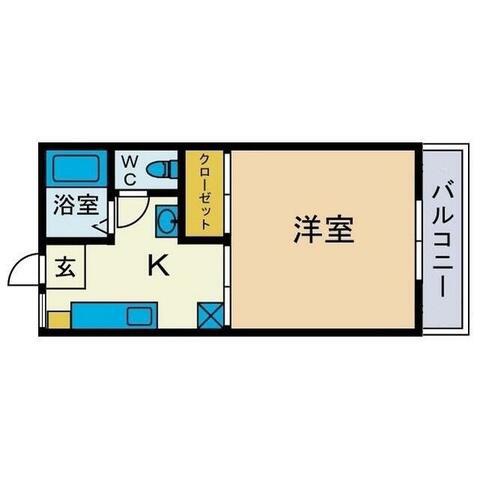 第3コーポ北村(1K/1階)の間取り写真