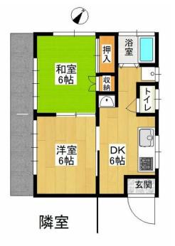 フェルマータ東大門(2DK/1階)の間取り写真