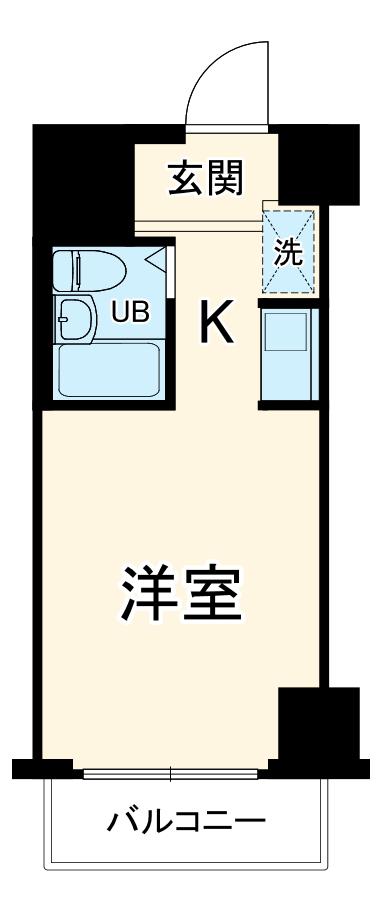 バードバレー関内(ワンルーム/5階)の間取り写真