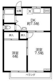 鈴吉マンション(2DK/2階)の間取り写真