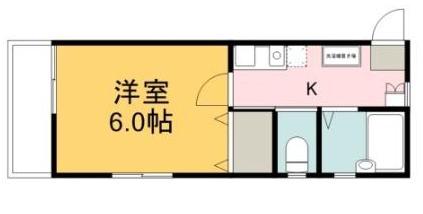 コンフォートビレッジ南流山(1K/2階)の間取り写真