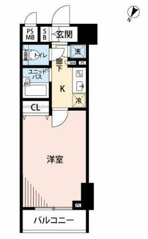 マイナビSTAYミライエ高井戸(1K/4階)の間取り写真