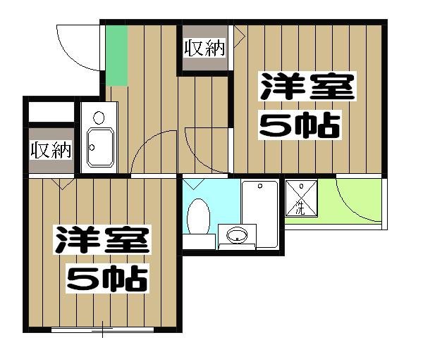 アメニティー京都一番館(2K/2階)の間取り写真