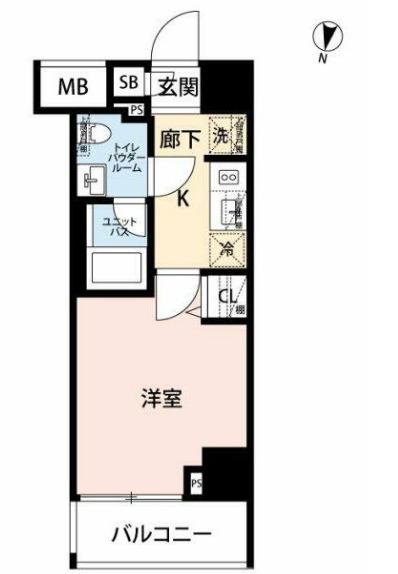 LA DOUCEUR吉野町(1K/5階)の間取り写真