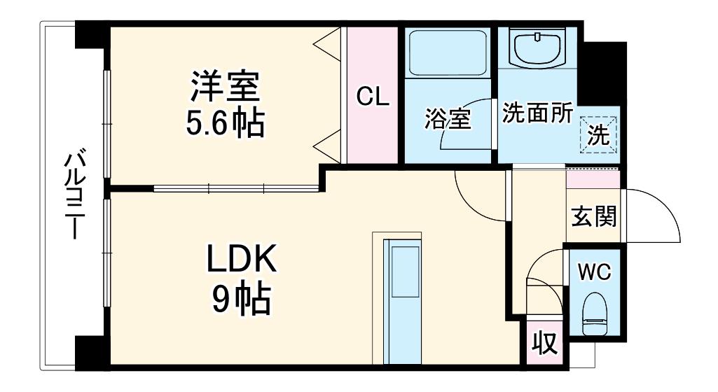 プリミエート(1LDK/2階)の間取り写真