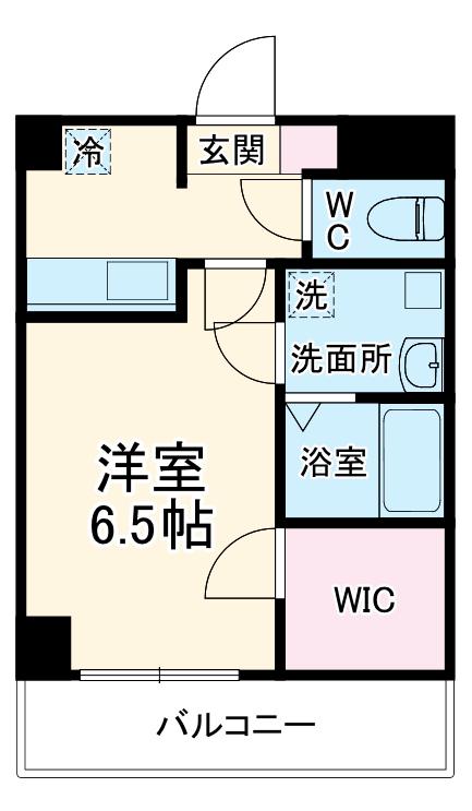 オアシス柳ヶ瀬ビル(1K/7階)の間取り写真