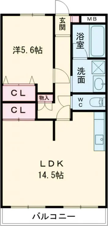 クリスタルコート 3階階 間取り