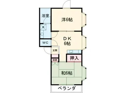 杉原ビル(2DK/4階)の間取り写真