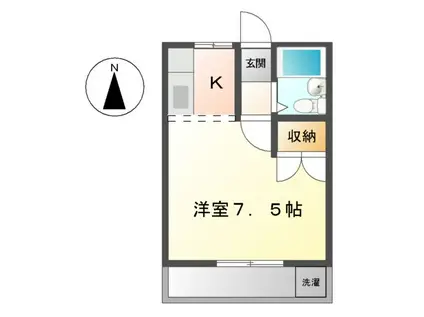 アメニティハイツ91(1K/2階)の間取り写真