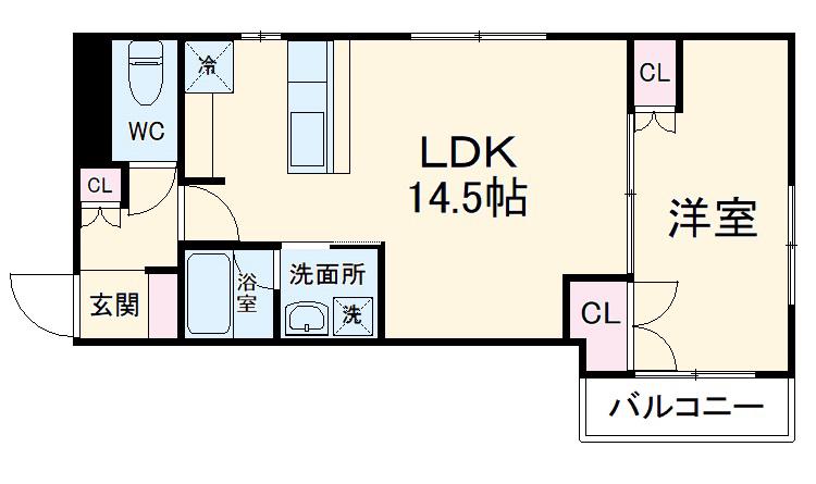 REGAROⅤ(1LDK/4階)の間取り写真