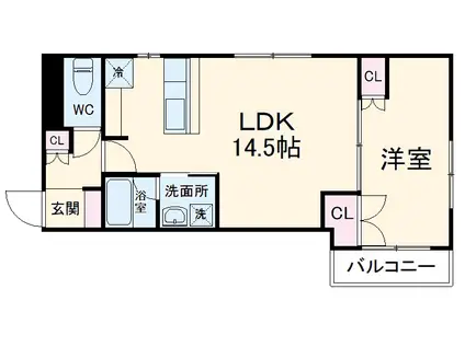 REGAROⅤ(1LDK/5階)の間取り写真