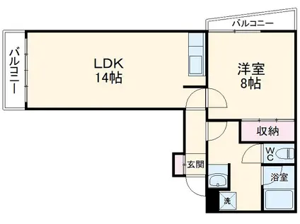 ヴィラMG2(1LDK/3階)の間取り写真