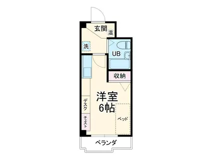 アドーレ湘南(ワンルーム/4階)の間取り写真