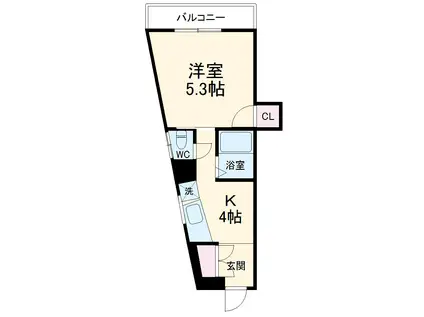 トーコーマンション(1K/2階)の間取り写真