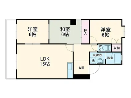 ティファニープレイス(3LDK/2階)の間取り写真