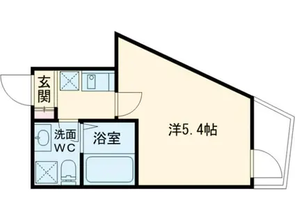 ヴィラ一之江(ワンルーム/1階)の間取り写真