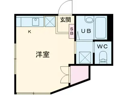 ダイヤハイツ(ワンルーム/1階)の間取り写真