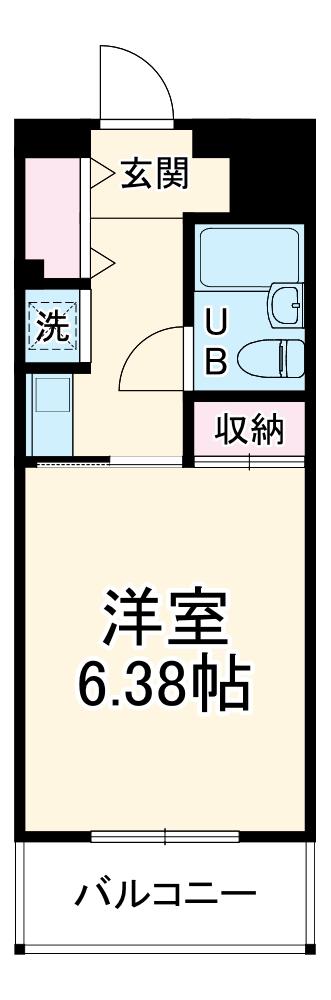 湘南ファーストライフ(1K/3階)の間取り写真