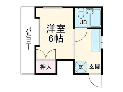 アーバンビュー(1K/3階)の間取り写真