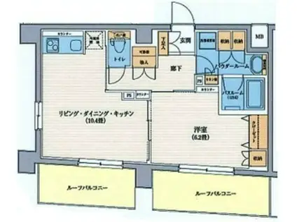 日神デュオステージ蒔田(1LDK/7階)の間取り写真