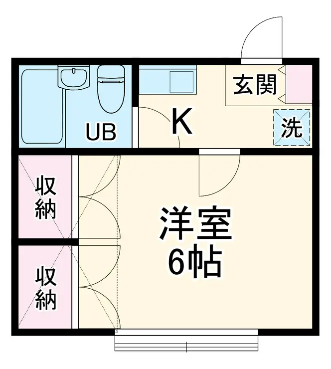 ローズアパート62番館 1階階 間取り