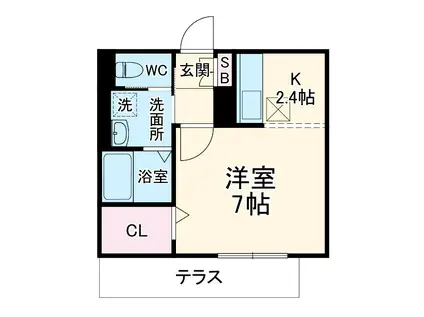 LA SUA CASA.SⅡ(ワンルーム/1階)の間取り写真