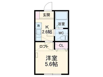 クオリティハイツ幕張本郷(1K/1階)の間取り写真