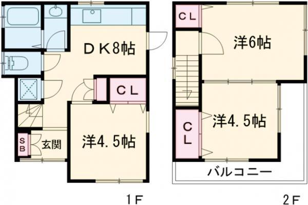 東京都新宿線 篠崎駅 徒歩11分 2階建 築53年