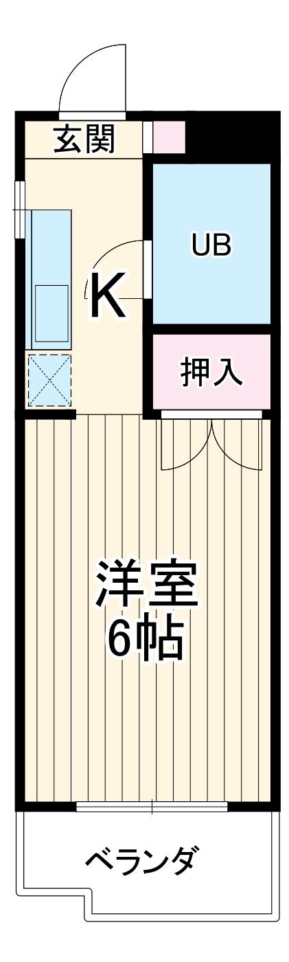 ツカコシビル(ワンルーム/3階)の間取り写真