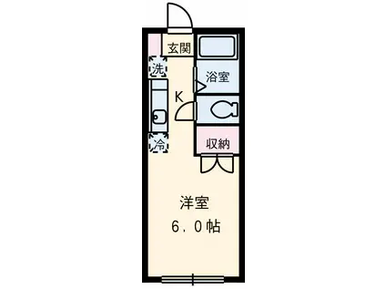 メゾン小林(ワンルーム/1階)の間取り写真