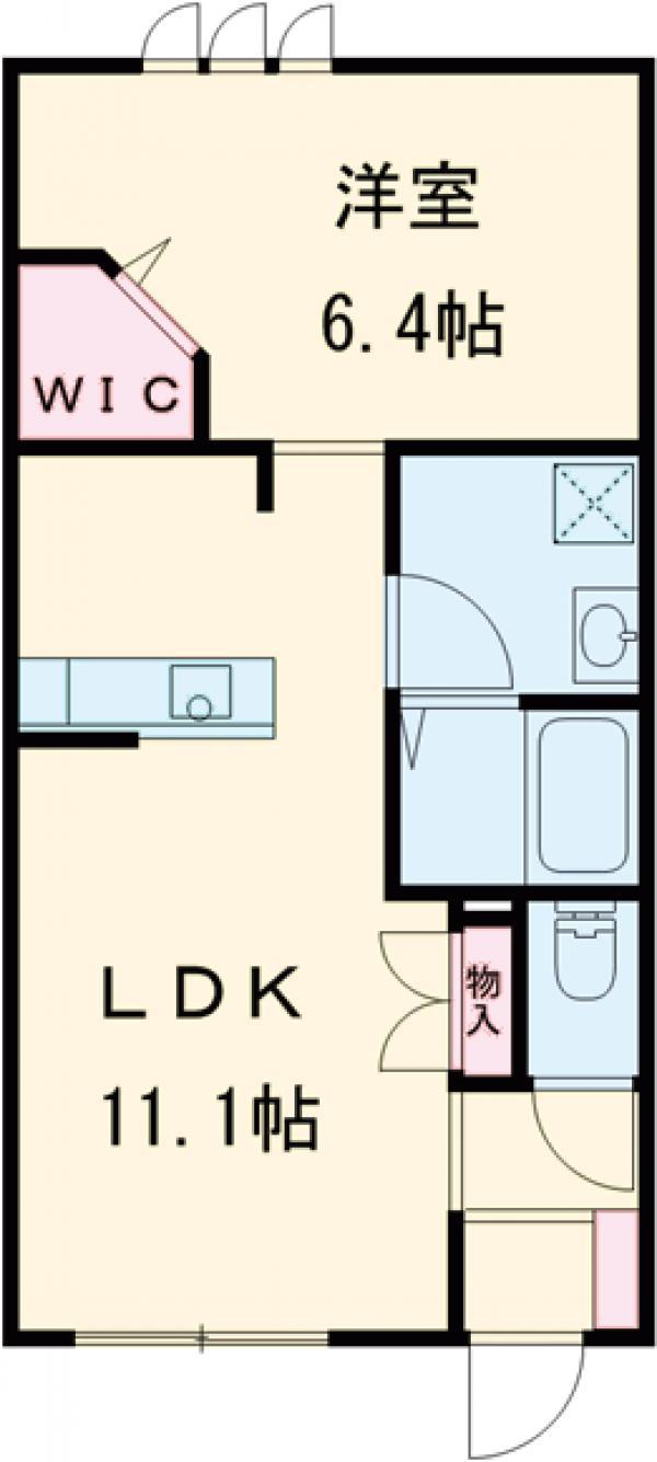 MAISON DAZUR(1LDK/1階)の間取り写真