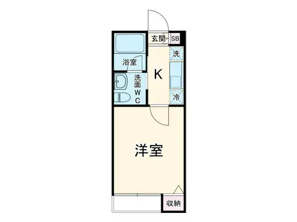 アットリラ新習志野(1K/1階)の間取り写真