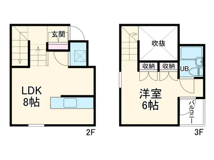 カーサハーツ(1LDK)の間取り写真