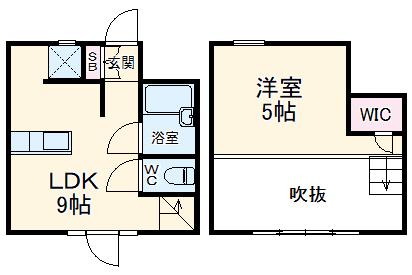 カーサハーツ(1LDK)の間取り写真