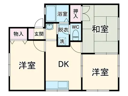 コーポKⅡ(3DK/1階)の間取り写真