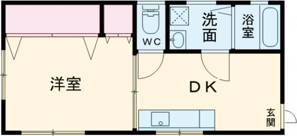 エックスステージ(1DK/2階)の間取り写真