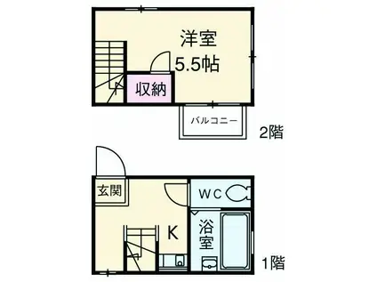 ビラ・モジュール藤崎(1K)の間取り写真